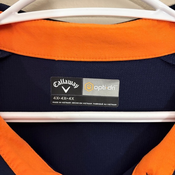 Callaway Navy Blue Polo with Bright Orange Trim - Picture 6 of 13